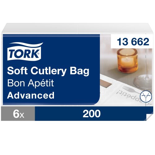 Tork Soft Bon Appetit Cutlery Pocket szervizszalvéta 