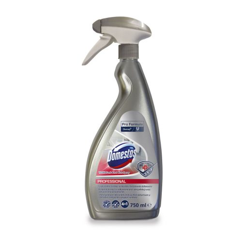 Domestos Pro Formula TASKI Sani 4 in 1 Plus Spray (0.75l) - tejsav alapú fürdőszobai tisztító-, fertőtlenítőszer, vízkőoldó és illatosító hatással