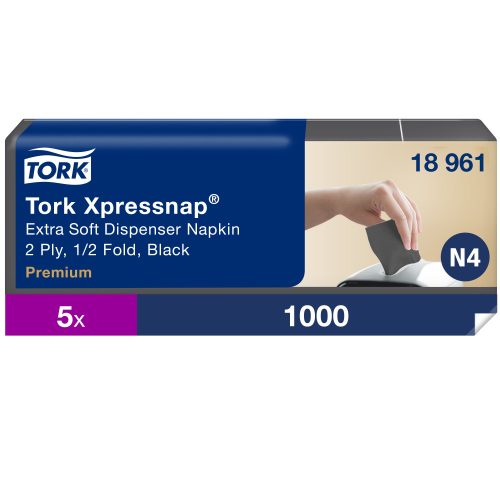 Tork Xpressnap® Extra Soft fekete adagolós szalvéta N4