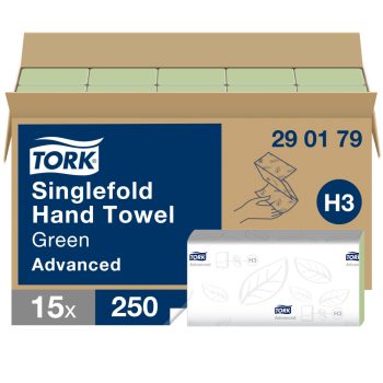 Tork zöld Singlefold kéztörlő H3