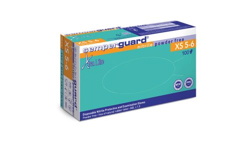 Semperguard Nitril Xtra Lite latexmentes "XS" púdermentes vizsgálókesztyű