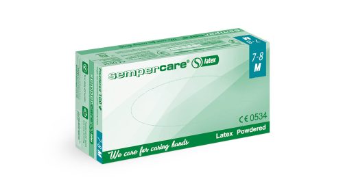 Sempercare Latex latex "S" púderezett vizsgálókesztyű