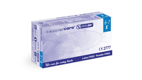 Sempercare Nitril Skin2 latexmentes "S" púdermentes vizsgálókesztyű