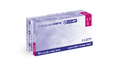Sempercare Nitril Skin2 latexmentes "L" púdermentes vizsgálókesztyű