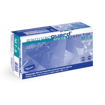   Semperguard Sapphire blue latexmentes "M" púdermentes vizsgálókesztyű