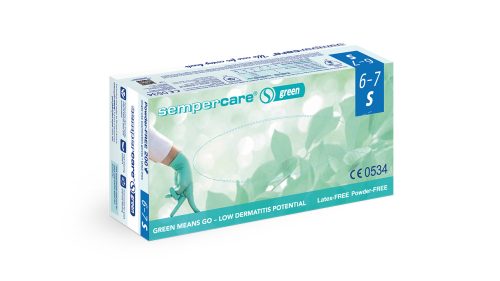 Sempercare Green latexmentes "S" púdermentes vizsgálókesztyű