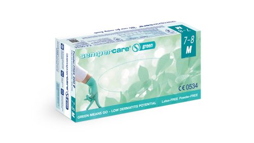 Sempercare Green latexmentes "L" púdermentes vizsgálókesztyű