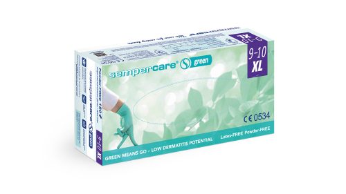 Sempercare Green latexmentes "XL" púdermentes vizsgálókesztyű