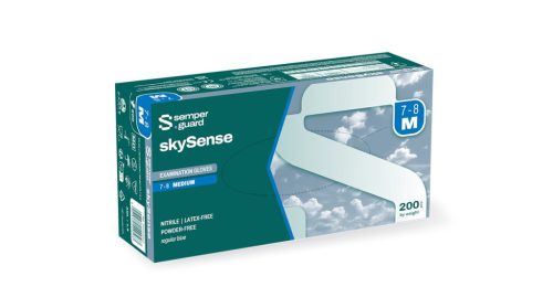 Semperguard skySense "S" nitril púdermentes kesztyű (kék) 