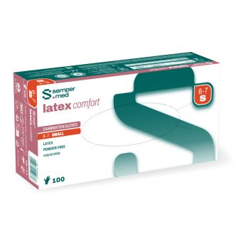   Sempermed latex comfort "S" púdermentes vizsgálókesztyű 