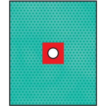   Raucodrape PRO lyukas 2 rétegű izoláló lepedő ragasztós szélű nyílással, steril 50x60 cm