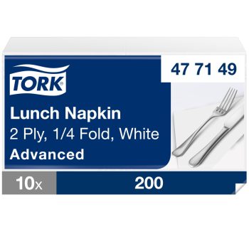 Tork fehér Lunch szalvéta