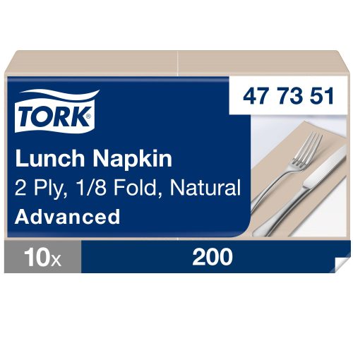 Tork Lunch szalvéta natúr, környezetbarát nyomattal 