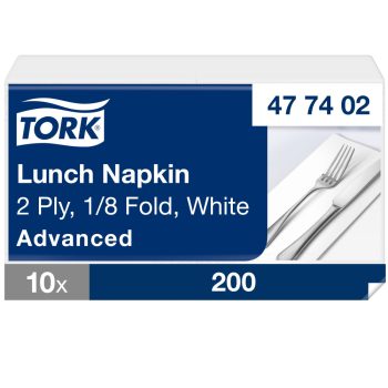 Tork fehér Lunch szalvéta
