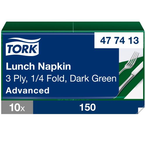 Tork Soft sötétzöld Lunch szalvéta