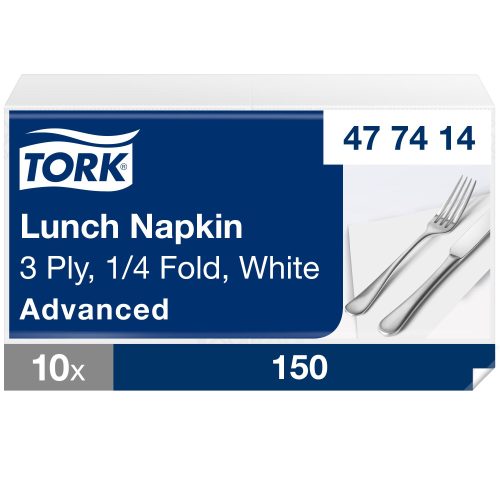 Tork Soft fehér Lunch szalvéta 