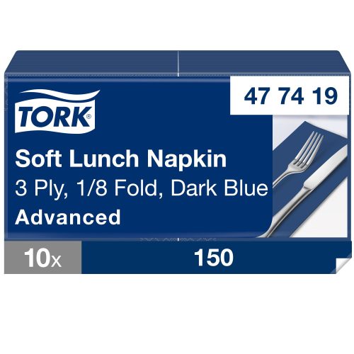 Tork Soft sötétkék Lunch szalvéta