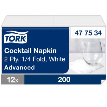 Tork fehér koktélszalvéta