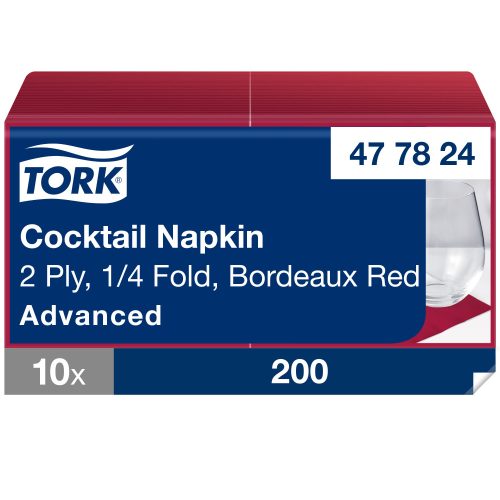 Tork Bordeaux Red Cocktail szalvéta 