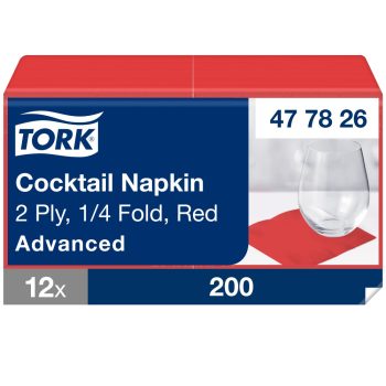 Tork Red Cocktail szalvéta