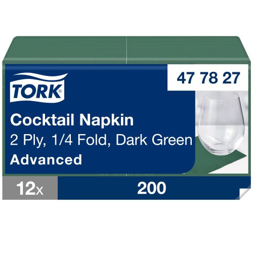 Tork Dark Green Cocktail szalvéta 