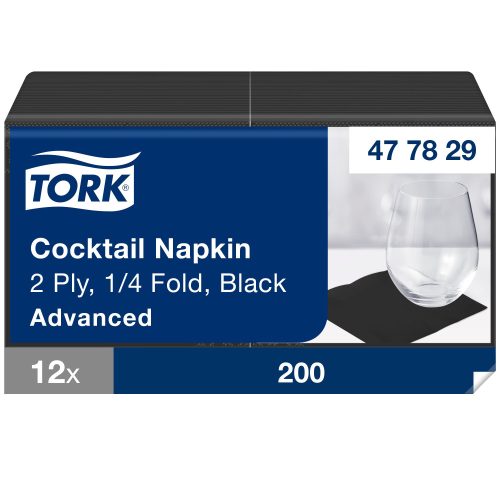 Tork Black Cocktail szalvéta 