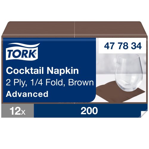 Tork barna koktélszalvéta 