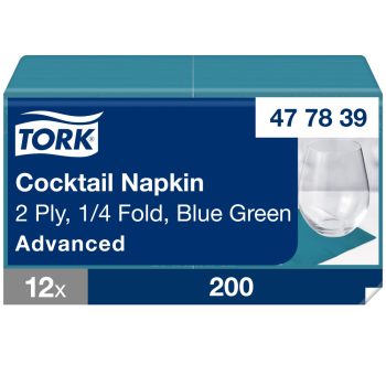 Tork kékeszöld koktélszalvéta 