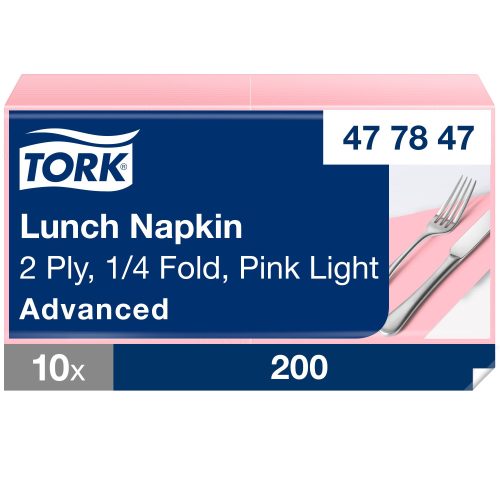 Tork Lunch halvány rózsaszín szalvéta