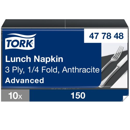 Tork Soft antracit Lunch szalvéta