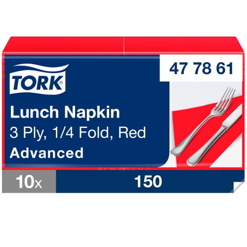 Tork Soft piros Lunch szalvéta