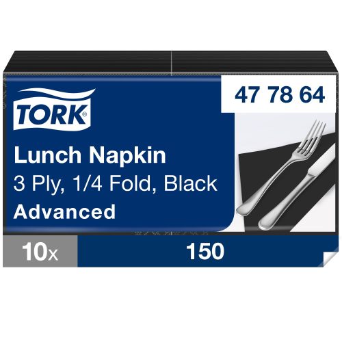 Tork Soft fekete Lunch szalvéta