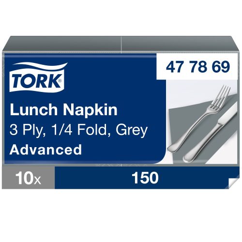 Tork Soft szürke Lunch szalvéta