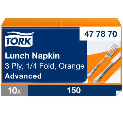 Tork Soft Lunch narancssárga szalvéta