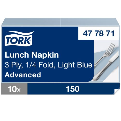 Tork Soft világoskék Lunch szalvéta 