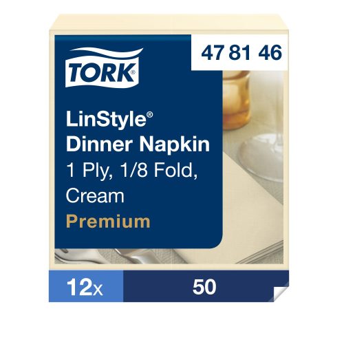 Tork LinStyle® krémszínű Dinner szalvéta