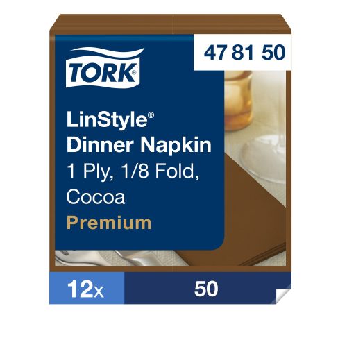 Tork LinStyle® kakaószínű Dinner szalvéta