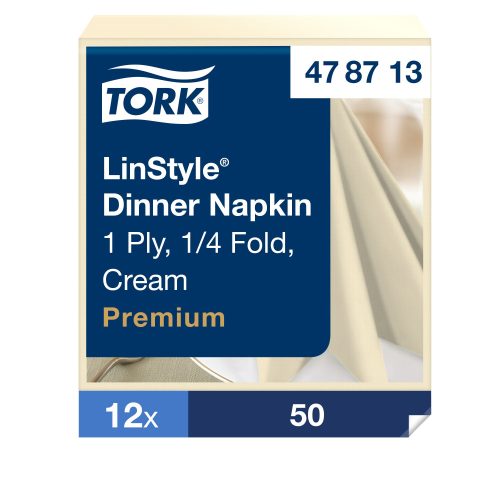 Tork LinStyle® krémszínű Dinner szalvéta 