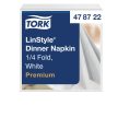 Tork LinStyle® fehér Dinner szalvéta 