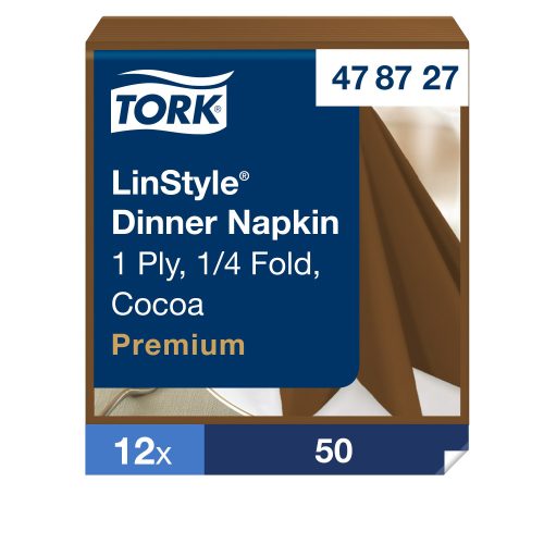 Tork Premium Linstyle® Cocoa Dinner szalvéta 
