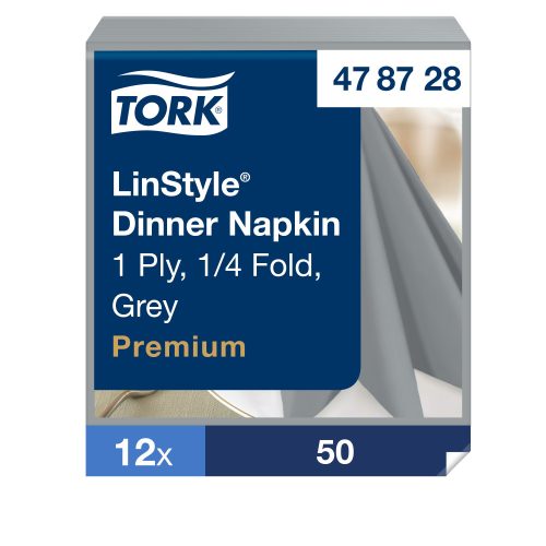 Tork LinStyle® szürke Dinner szalvéta 