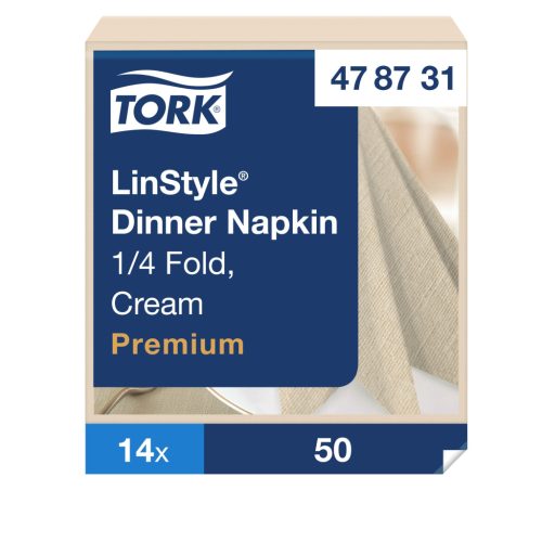 Tork LinStyle® krémszínű Dinner szalvéta 