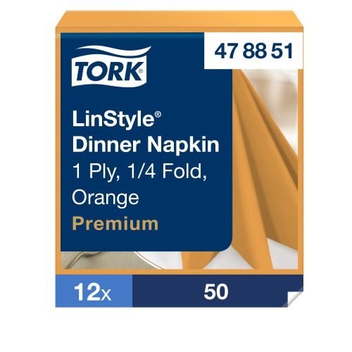 Tork LinStyle® narancssárga Dinner szalvéta 