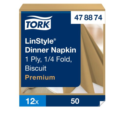 Tork LinStyle® kekszszínű Dinner szalvéta 