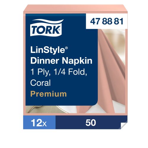 Tork Premium Linstyle® korall Dinner szalvéta 