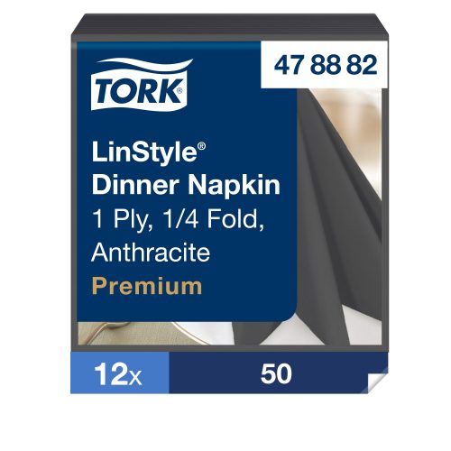 Tork LinStyle® antracit  Dinner szalvéta