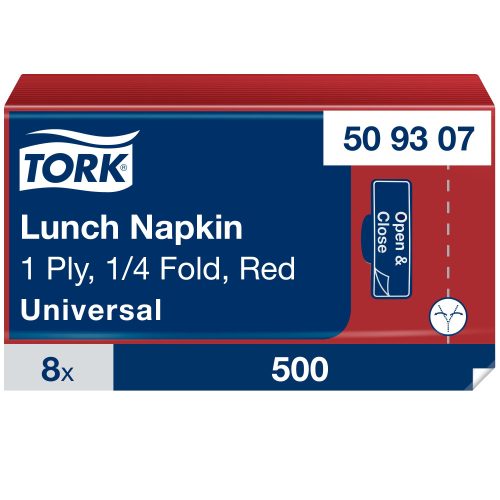 Tork Lunch szalvéta, piros