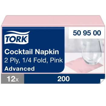 Tork koktélszalvéta, rózsaszín 