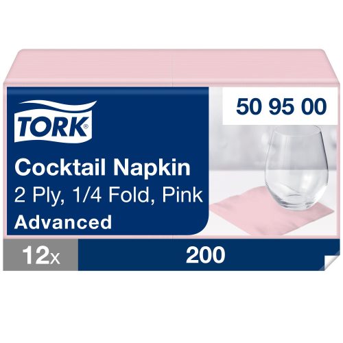 Tork koktélszalvéta, rózsaszín 