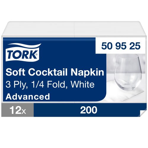 Tork Soft fehér koktélszalvéta 